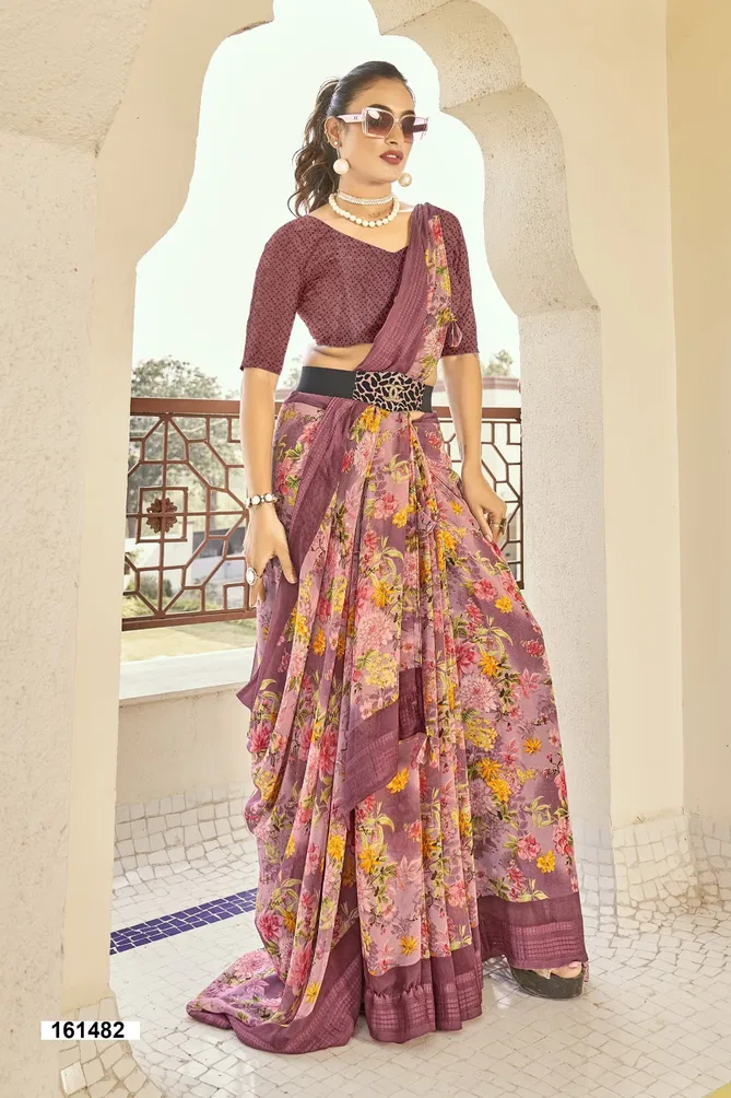 Nityansha Vol 4 By Vallabhi Georgette Printed Sarees Exporters In India